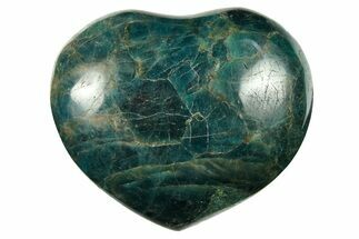 Polished Blue Apatite Heart - Madagascar #274546