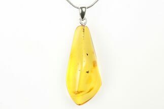 Polished Baltic Amber Pendant (Necklace) - Contains Fly! #275745