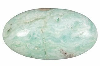 Polished Blue Caribbean Calcite Palm Stone #275594