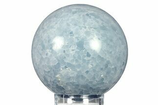 Polished Blue Calcite Sphere - Madagascar #277149