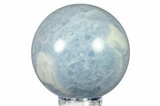 Polished Blue Calcite Sphere - Madagascar #277156