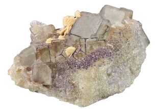 Purple Edge Fluorite Crystal Cluster - Qinglong Mine, China #205295