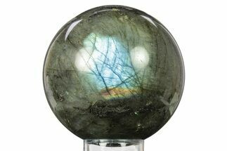 Flashy, Polished Labradorite Sphere - Great Color Play #277252