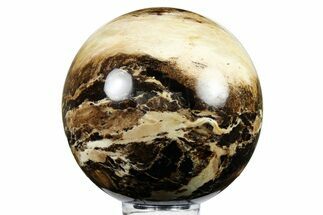 Polished Black Opal Sphere - Madagascar #277854