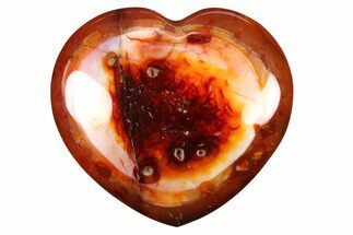 Banded Carnelian Agate Heart #277366