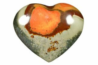 Wide, Polychrome Jasper Heart - Madagascar #277940