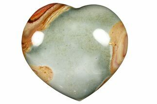 Wide, Polychrome Jasper Heart - Madagascar #277945