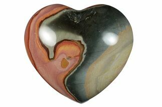 Wide, Polychrome Jasper Heart - Madagascar #278000