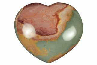 Wide, Polychrome Jasper Heart - Madagascar #278011