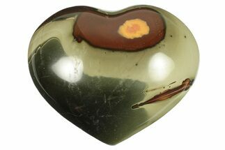 Wide, Polychrome Jasper Heart - Madagascar #278013