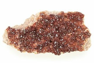 Glittering, Ruby Red Vanadinite Crystals on Barite - Morocco #278246