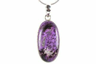 Polished Sugilite Pendant (Necklace) - Sterling Silver #278545