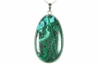 Vibrant Malachite & Chrysocolla Pendant - Sterling Silver #278672