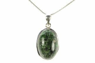 Chrome Diopside Pendant (Necklace) - Sterling Silver #278825