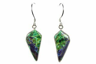 Malachite and Azurite Earrings - Sterling Silver #278868