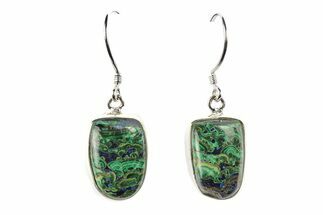 Malachite and Azurite Earrings - Sterling Silver #278843