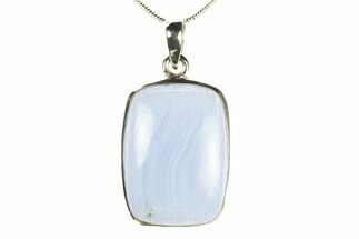 Blue Lace Agate Pendant (Necklace) - Sterling Silver #278690
