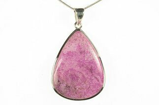 Polished Rhodonite Pendant - Sterling Silver #279106