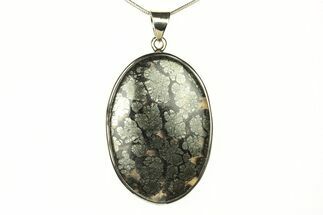 Polished Marcasite Agate Pendant - Sterling Silver #279112