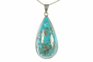 Persian Turquoise Pendant (Necklace) - Sterling Silver #279285
