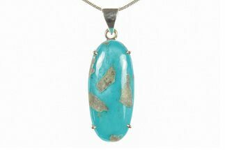 Persian Turquoise Pendant (Necklace) - Sterling Silver #279289