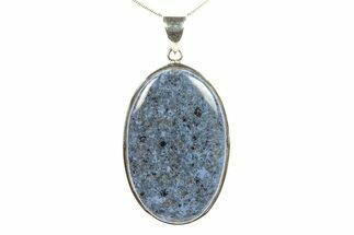 Polished Dumortierite Pendant - Sterling Silver #279334