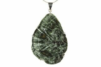 Polished Seraphinite Pendant (Necklace) - Sterling Silver #279879