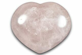 Polished Rose Quartz Heart - Madagascar #280369