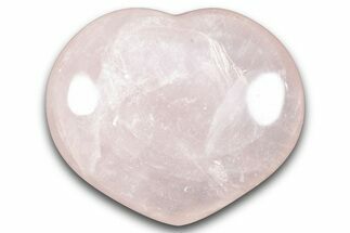 Polished Rose Quartz Heart - Madagascar #280374