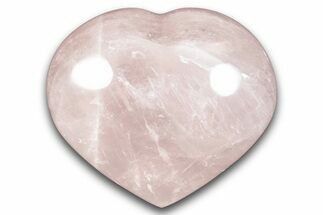 Polished Rose Quartz Heart - Madagascar #280376