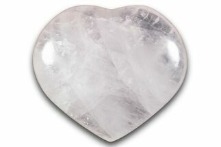 Polished Rose Quartz Heart - Madagascar #280388