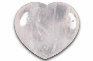 Polished Rose Quartz Heart - Madagascar #280393