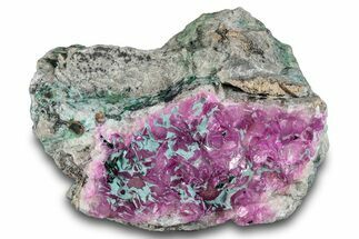Sparkling Cobaltoan Calcite Crystals with Malachite - DR Congo #282975