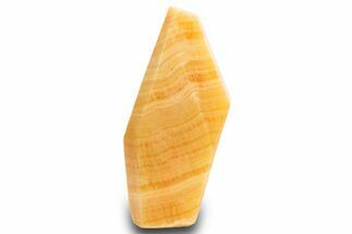Polished Orange, Free-Form Honeycomb Calcite - Utah #283203