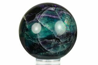 Deep Blue Banded Fluorite Sphere - China #284408
