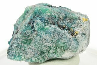 Native Gold On Shattuckite & Quartz - Namibia #284501