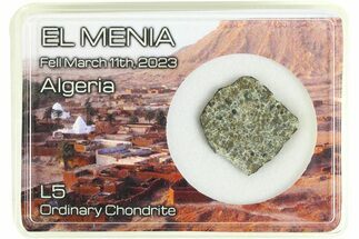 El Menia Chondrite Meteorite ( g) End-Cut - Fall #285482