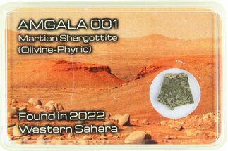 Martian Shergottite Meteorite Slice - Amgala #285569