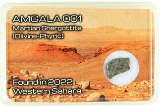 Martian Shergottite Meteorite Slice - Amgala #285574
