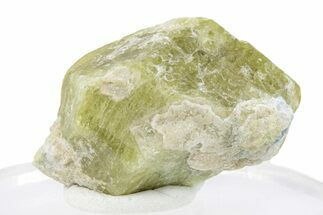 Sparkling Green Vesuvianite with Calcite - Afghanistan #286848
