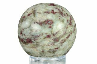 Polished Rubellite (Tourmaline) & Quartz Sphere - Madagascar #286088