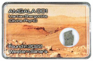Martian Shergottite Meteorite Slice - Amgala #288247