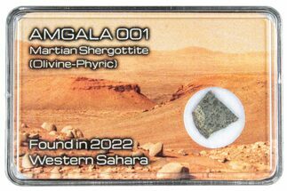 Martian Shergottite Meteorite Slice - Amgala #288253