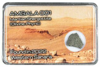 Martian Shergottite Meteorite Slice - Amgala #288255
