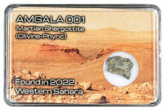 Martian Shergottite Meteorite Slice - Amgala #288263