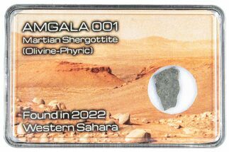 Martian Shergottite Meteorite Slice - Amgala #288291