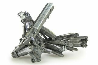 Very Lustrous Metallic Stibnite Crystals - Jiangxi, China #288674