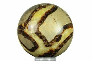 Polished Septarian Sphere - Madagascar #289923