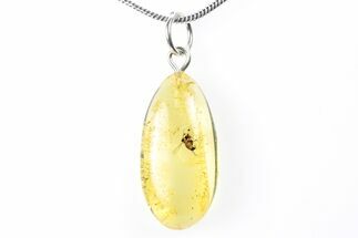 Polished Baltic Amber Pendant (Necklace) - Contains Fly! #288832