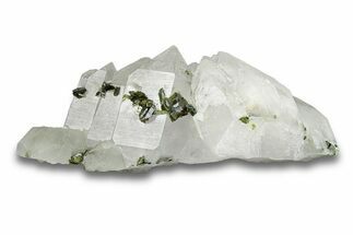 Quartz Crystal Cluster with Epidote - China #290395